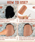 Steps to use Two Rolls Of 8 By 32 Ft Copper Mesh For Rodent And Pest Control Rustproof Copper Wool Gap Blocking Garden Mesh DIY Hole Filler.