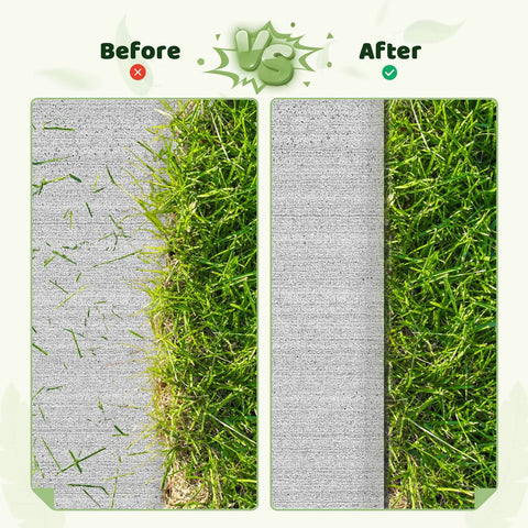 4 Inch By 33 Foot Landscape Edging Kit With 100 Spikes For Lawn Borders Garden Beds Pathways And Yards Flexible Plastic Border Edge Easy Install before and after edging install on grass and concrete
