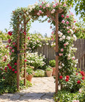 7 Foot Wooden Garden Arbor Trellis With Wide Arch And Strong Side Trellises For Climbing Plants Outdoor Wedding Arch
