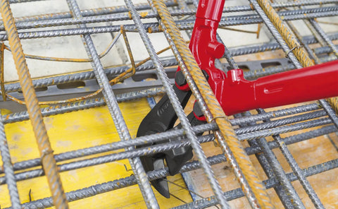 Beefy Concrete Mesh Cutter For Steel And Rebar, Heavy Duty Workhorse 37.5 Inch Length cutting rebar with angled handles