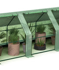 Outdoor Pop Up Greenhouse Kit With Roll Up Doors, 106 x 35 x 35 Inch Tunnel Style Portable Garden Greenhouse For Indoor Outdoor Use