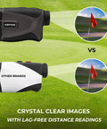 Golf Rangefinder With Slope On Off 6X Magnification 1000 Yard Pin Seek Waterproof vs other brand clarity comparison