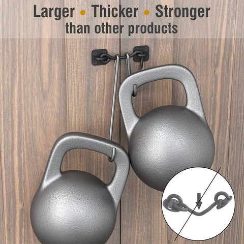 Heavy Duty Wrought Iron Barn Door Latch And Lock With Hand Forged Eye And Hook Black Powder Coat Finish Rugged
