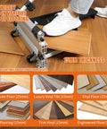 Person using 13 Inch Vinyl Floor Cutter With Wheels For Easy Angle And Length Cutting, Pro Grade Flooring Tool That Cuts Vinyl, Engineered Wood, LVP.