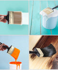4 Inch Soft Tip Paint Brush For Walls And Trim With Pro Grade Synthetic Bristles painting walls and trim with different stains and paints
