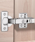 Full Overlay Soft Close Cabinet Hinges For Frameless Concealed Doors European Style installed on wooden cabinet