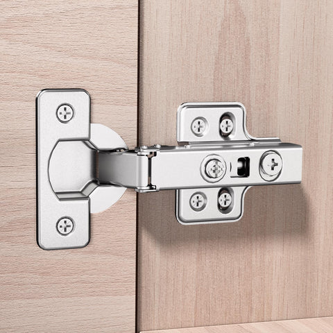 Full Overlay Soft Close Cabinet Hinges For Frameless Concealed Doors European Style installed on wooden cabinet