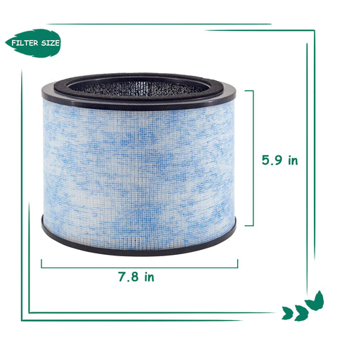 AP200 Filter Replacement For Instant AP200 Air Purifier With H13 True HEPA Activated Carbon Antimicrobial Coating 5.9x7.8 in