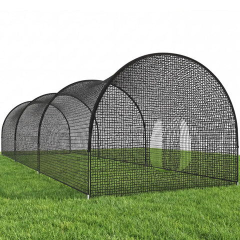 33 Feet Batting Cage With Frame And Net For Baseball Softball And Golf Practice In Backyard Or Field Full Enclosure For Safe Hitting And Pitching Drills