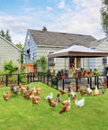 Outdoor Dog Playpen 24 Inch 16 Panels Heavy Duty Metal Pen for Indoor and Outdoor Use Rugged Pup Exercise Fence in a yard
