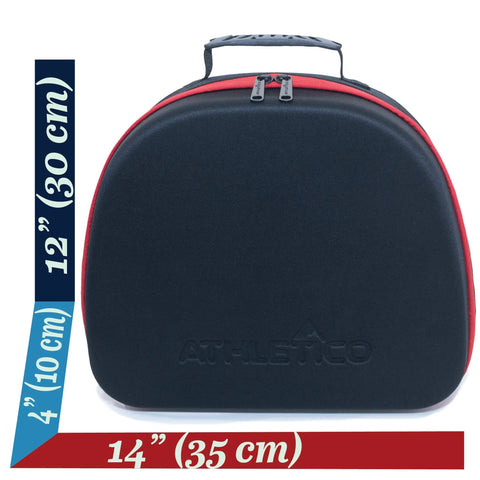 Scuba Regulator Gear Bag With Hybrid Ultra-Protection Pro-Grade Molded EVA Foam Hard Shell Lid Padded Sides front view with dimensions