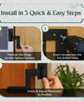Installation steps for Four Pack Wrought Iron Lift Off Pintle Shutter Hinges Six And A Half Inch Black Colonial Window And Gate Hardware