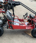 Kids 125cc Go Kart Raptor Style Fully Automatic With Reverse Blue Mid Size 4 Stroke Power Headlights Taillights Easy Start