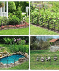 Arched No Dig Garden Fence Panels 30 Pack 32.5 Ft Long Rustproof Metal Garden Edging surrounding gardens and yards
