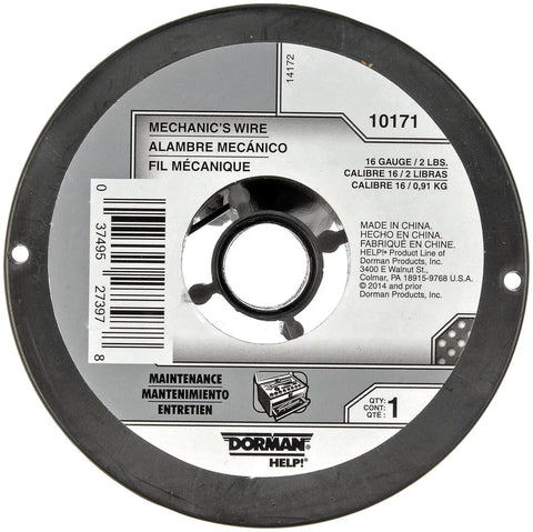 16 Gauge Mechanics Wire 2 Pound Spool Universal Fit For Auto, Industrial, And Home Repairs, Tough Binding Wire For Quick Ties, Temporary Fixes, And Versatile Craft Uses, silver spool