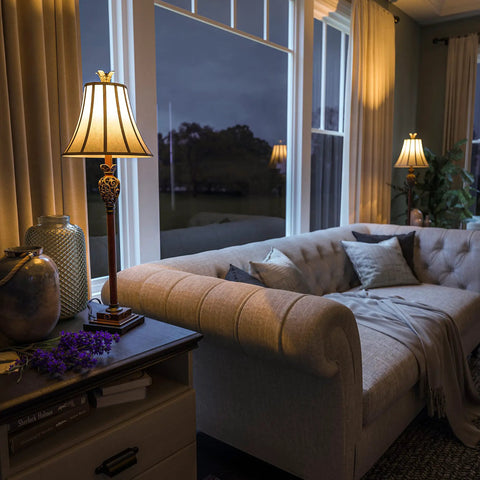 Iron Lace Buffet Lamp In Golden Ruby Finish Classic Style With Ornate Scroll Details 32In Tall 11In Wide 11In Deep End Table Or Foyer Accent Lighting That Adds Classic Vibe To Your Living Room