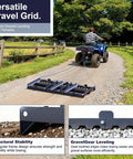 6 Foot Drag Harrow Driveway Grader Heavy Duty Tow Behind Landscape Rake For ATV UTV Tractor pulled by ATV on gravel path