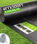 Heavy Duty Weed Barrier Fabric 3.2oz Landscape Material for Garden Beds and Driveways Includes 20 U Shaped Pegs