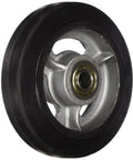 6-Inch Moldon Rubber Wheel with Cast Iron Center, 400-Lb Capacity, 1-1/2-Inch Tread Width, 5/8-Inch Bore, 2-Inch Hub Diameter