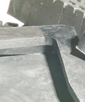 Close-up of Square Rubber Arm Pads For 2 Post Lift Slip-On Replacement, Five Eighths Inch Square By One Sixteenth Inch Thick, OEM Quality.