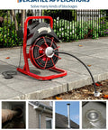 Heavy Duty Electric Drain Snake Machine That Knocks Out Stubborn Clogs And Hair Buildup With 370W Steel Core Cable for versatile applications.