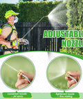 Gardener using All Metal Sprayer Wand Replacement 24 Inch With Built In Shut Valve Stainless Steel Spray Wand, adjusting nozzle.