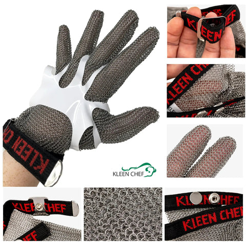 Stainless Steel Cut Resistant Glove For Meat Handling And Food Prep Tough As Nails Heavy Duty Chainmail Butcher Glove With Adjustable Buckle