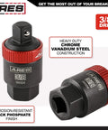 3/8-Inch Drive Ratcheting Breaker Bar Adapter Converts Breaker Bar Or Sliding T-Handle Into a 24-Tooth Ratchet, reversible design