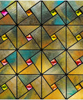Windmill Glass Polished Rainbow Peel and Stick Backsplash Tile Kit with 3D Metal Look and Aluminum Composite
