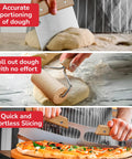 Pro Grade Home Pizza Oven Accessories Kit 6 Piece Set with peel, dough roller, rocker cutter in use