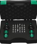 All-In-One Adjustable Torque Screwdriver Set 0.3-3.0 Nm With Rapidaptor Quick-Release Bit Holder, 26-Piece Kit in open case