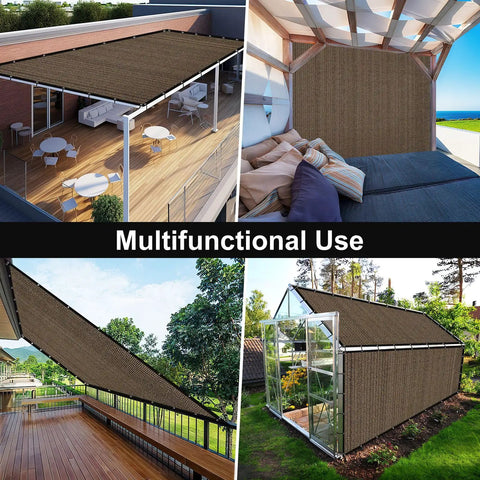 90 Percent Sun Shade Cloth For Patio And Backyard 10x10 Ft Pergola Shade Cover With Grommets installed over patio and garden areas