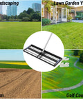 Pro-Grade Heavy-Duty Lawn Leveling Rake With Aluminum Roller Base And Stainless Steel Build, 30 By 10 Inch, Versatile Use