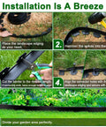 Installation guide for No Dig Landscape Edging Kit For Flower Beds And Lawns 33 Ft Border 2 Inch Tall Plastic Garden Border