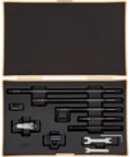 Inside Micrometer With 0.001 Inch Resolution For Precise Bore Measurements, 1 To 1.25 Inch Range, Interchangeable Rods For Flexible Range, Pro Grade Precision Tool For Machinists And DIY Pros. open case with micrometer rods