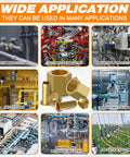 Brass compression fittings set, 180 pcs, 4 sizes (1/4–1/2 in) with nuts and inserts for air, water, fuel and oil lines