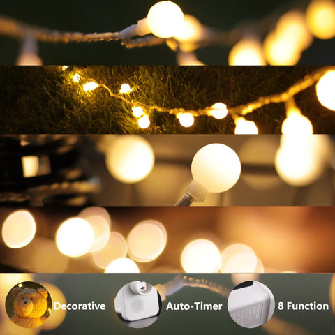 Warm White LED Globe String Lights For Indoor Decor Create Cozy Vibes With Tiny Glass Orbs Ideal For Home
