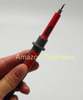 Insulated Silicone Adjustable Length Test Lead Set With Push And Pull Probes For Multimeter DMM 1000V 10A One Hand Use Friendly CAT II 1000V CAT III 1000V CAT IV 600V 1000mm Lead red probe close-up