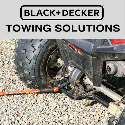 Heavy Duty 14 Foot Tow Rope With Easy Grip Handles And Steel G-Clip Hooks, 4500 Lb Break Strength, attached to vehicle