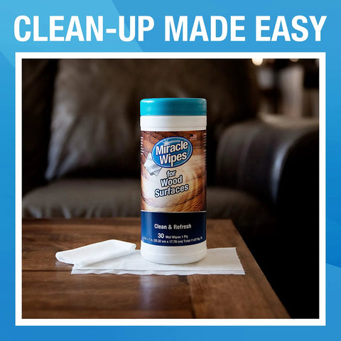 Wood Surface Cleaning Wipes For Cabinets, Furniture, And Floors Quick Dirt Grime Removal Shine And Protect Finish Safe