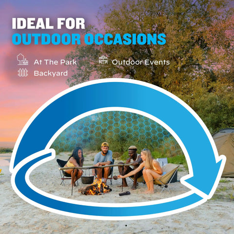 Portable Mosquito Repeller With 12-Hour Fuel Refill, 15-Foot Zone Of Protection, Cordless Heat Activated Bug Defense in use outdoors