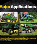 Two Pack 15x6.00-6 Tubeless Front Tire And Wheel Set For John Deere Riding Mowers With 3/4 In Bearings And 5/8 In Extras, 3 In Offset Hub, 4-Ply Heavy-Duty, Fits 100 And 300 Series on riding mowers