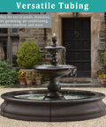 3/4 Inch Black Vinyl Tubing 10 Ft Flexible PVC Hose For Water Garden Pond Fountains And Light Gas Transfer installed in fountain