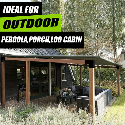 Heavy-Duty 3-Way Pergola Bracket Kit For Wood Beams In Outdoor Gazebos And Patios, 15 Degree And 75 Degree Right Angle Corner Supports, 4x4 Posts Actual 3.5x3.5 Inches, Weatherproof Steel, 4 Pack