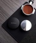 58mm Coffee Distribution Tool For Espresso Portafilter Leveler With Adjustable Depth And Stainless Steel Base on mat