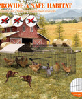 Heavy Duty Metal Chicken Run And Coop System With 86 Inch Or 130 Inch Lengths Portable Outdoor Cage With Four Doors Waterproof And UV Resistant Cover Large Multi Pet Enclosure For Chickens Ducks Rabbits In Backyard Farm