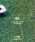 Trailer hub kit by Smith; brand logo visible with proudly made in the USA over overhead marina scene