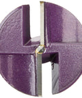 Pro Gear 15 Piece Carbide Tipped Forstner Bit Filler Set Features Beefy 3 8 Inch Hex Shanks and purple carbide cutting tool close-up.