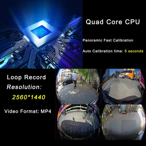 360 Degree Car Surround View System With DVR Recording And Backup Cam, Parking Monitor, Quad Core CPU, image of components