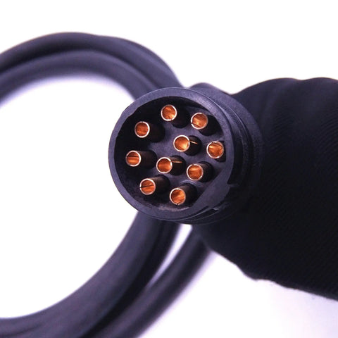 Close-up of Main Wire Harness 10 Pin Extension For Outboard Remote Control Box, Aftermarket OEM 688-8258A-10-00, 10 Pin Socket